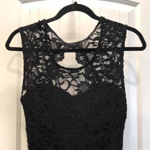Phanuel black lace dress
